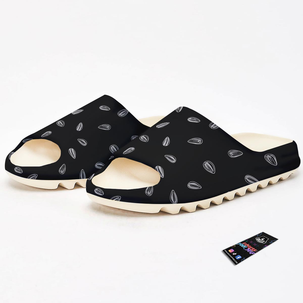 Seeds Sunflower Print Pattern Sandals-grizzshop