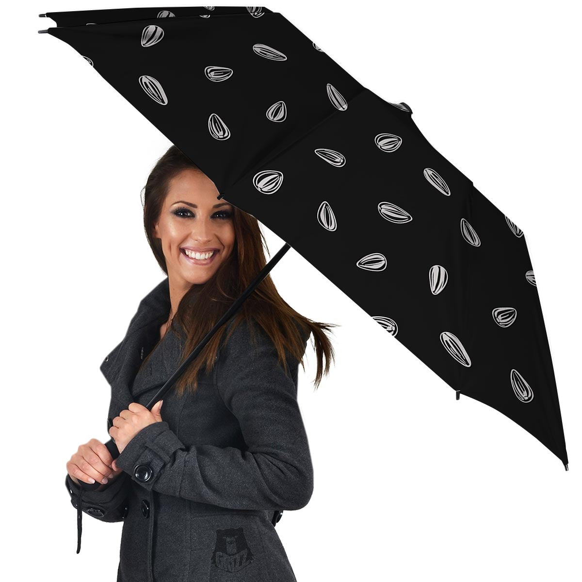 Seeds Sunflower Print Pattern Umbrella-grizzshop