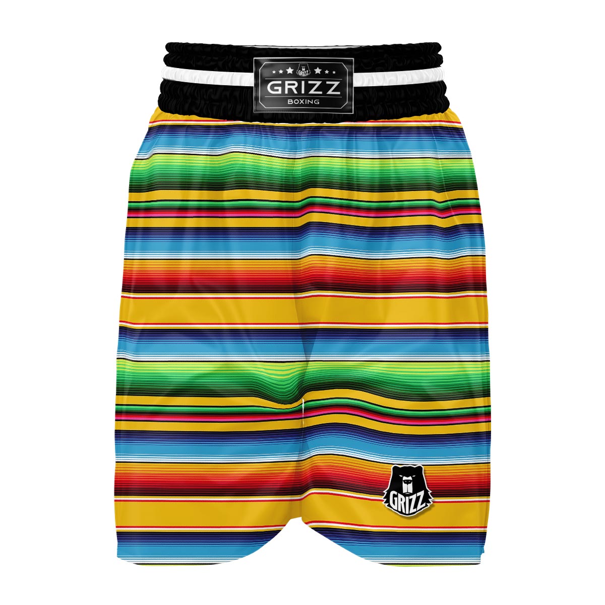 Serape Baja Mexican Blanket Pattern Print Boxing Shorts-grizzshop