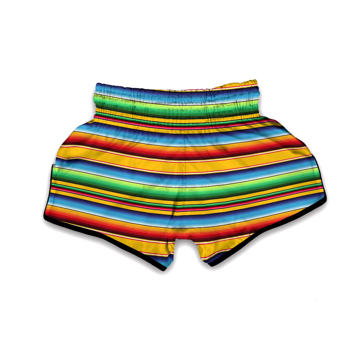 Serape Baja Mexican Blanket Pattern Print Muay Thai Boxing Shorts-grizzshop