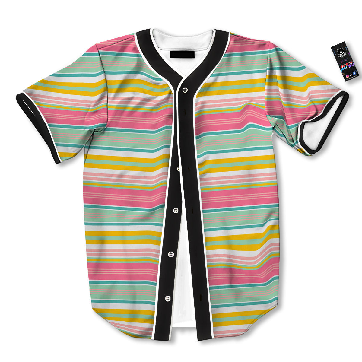 Serape Blanket Colorful Print Pattern Baseball Jersey-grizzshop