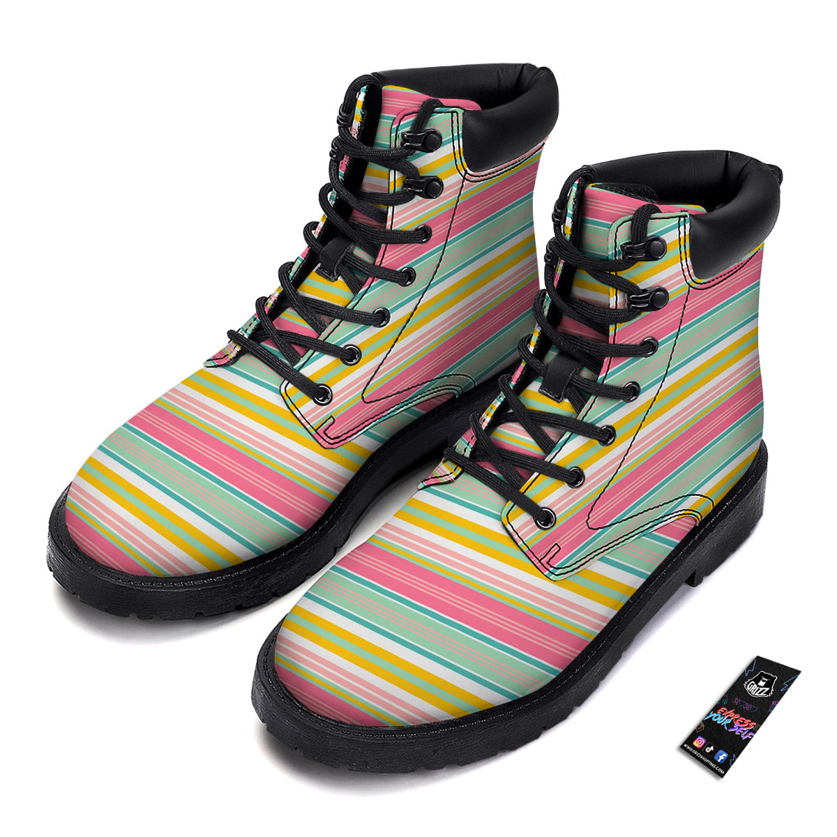 Serape Blanket Colorful Print Pattern Boots-grizzshop