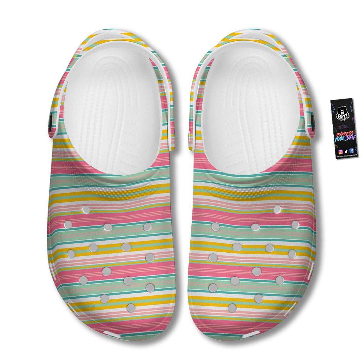Serape Blanket Colorful Print Pattern Clog-grizzshop