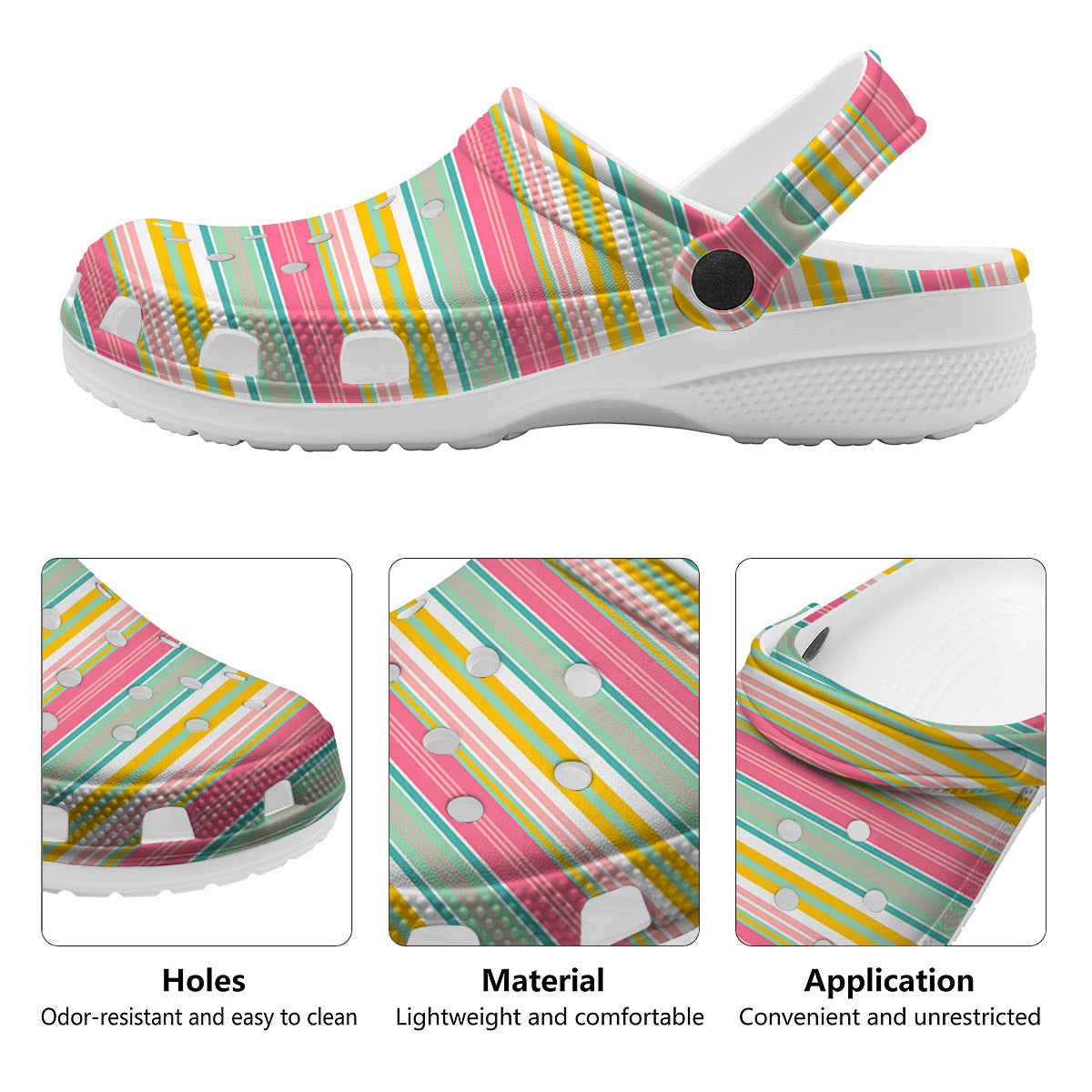 Serape Blanket Colorful Print Pattern Clog-grizzshop