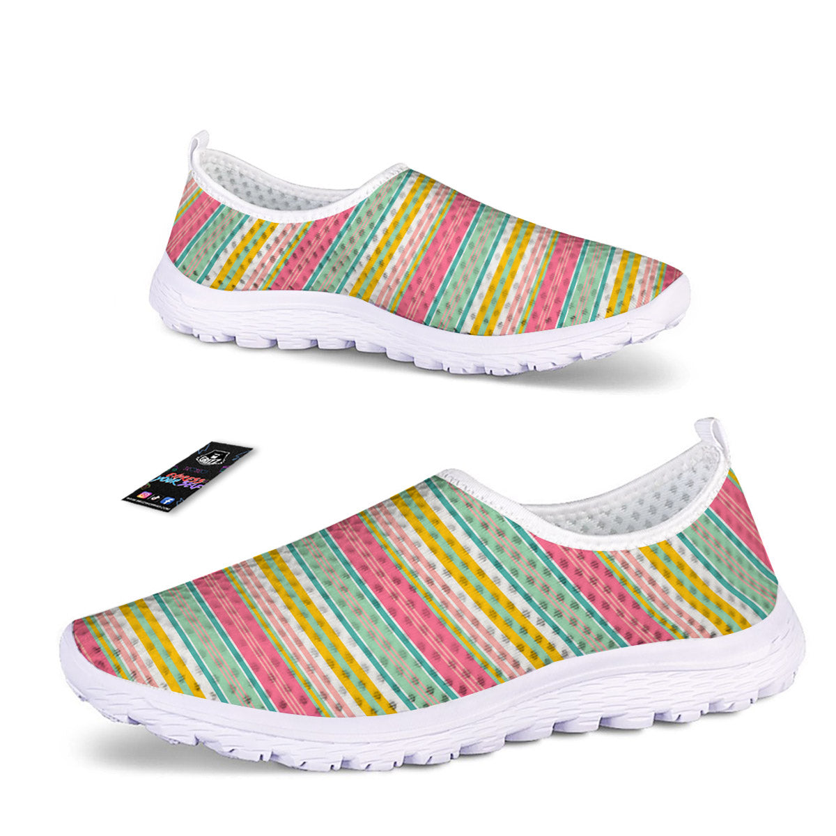 Serape Blanket Colorful Print Pattern Nurse Shoes-grizzshop