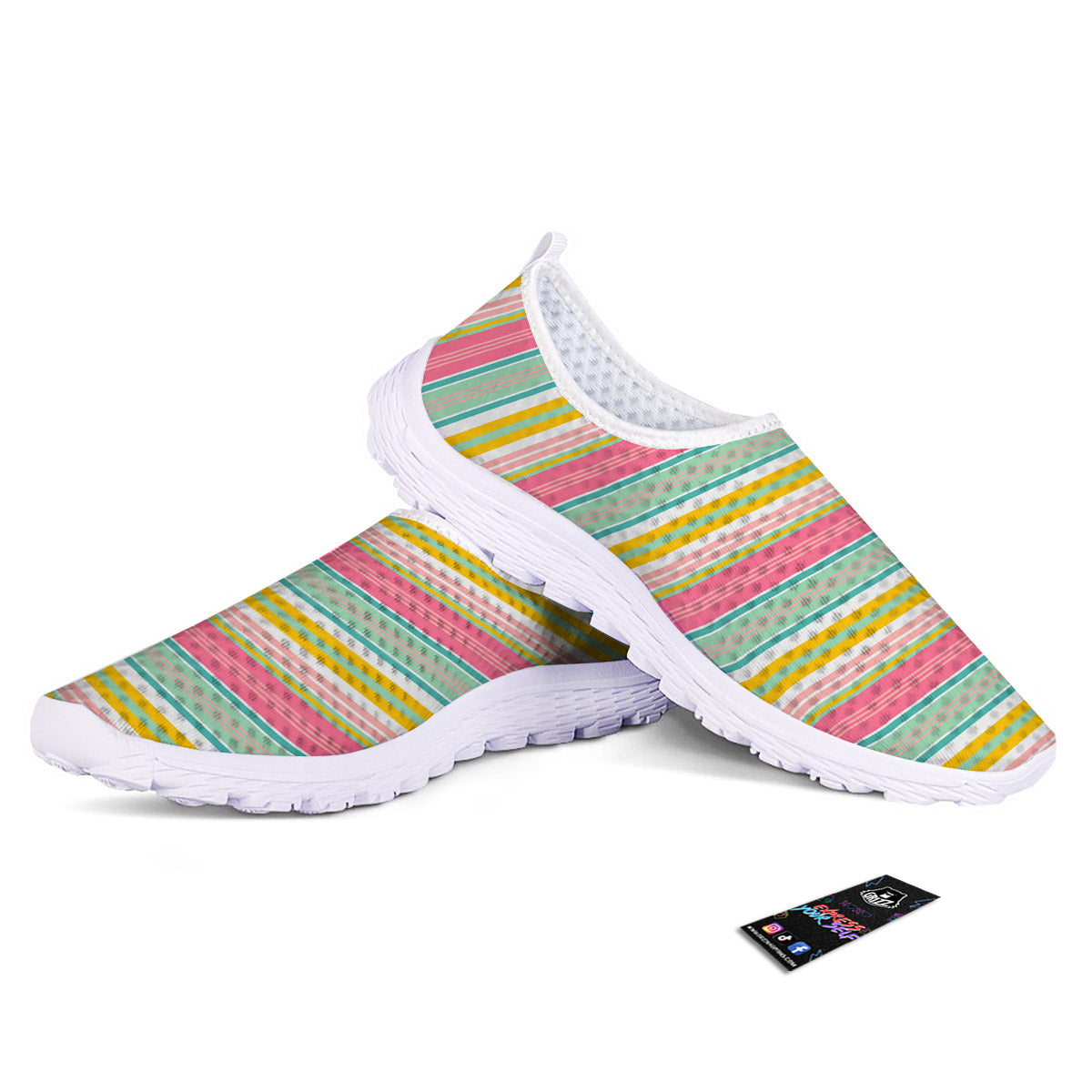 Serape Blanket Colorful Print Pattern Nurse Shoes-grizzshop