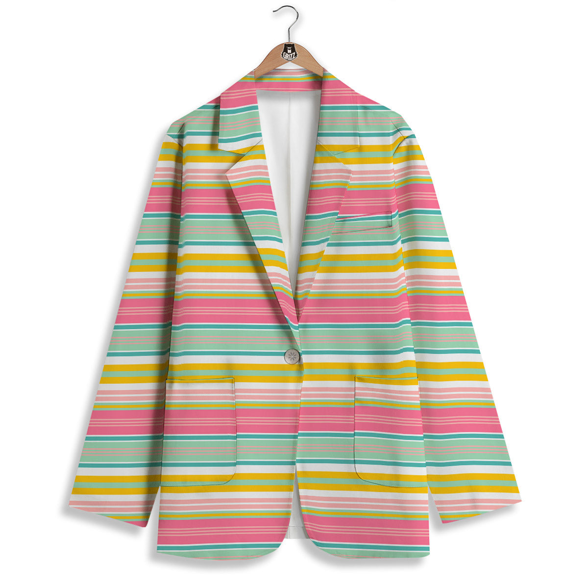 Serape Blanket Colorful Print Pattern Women's Blazer-grizzshop