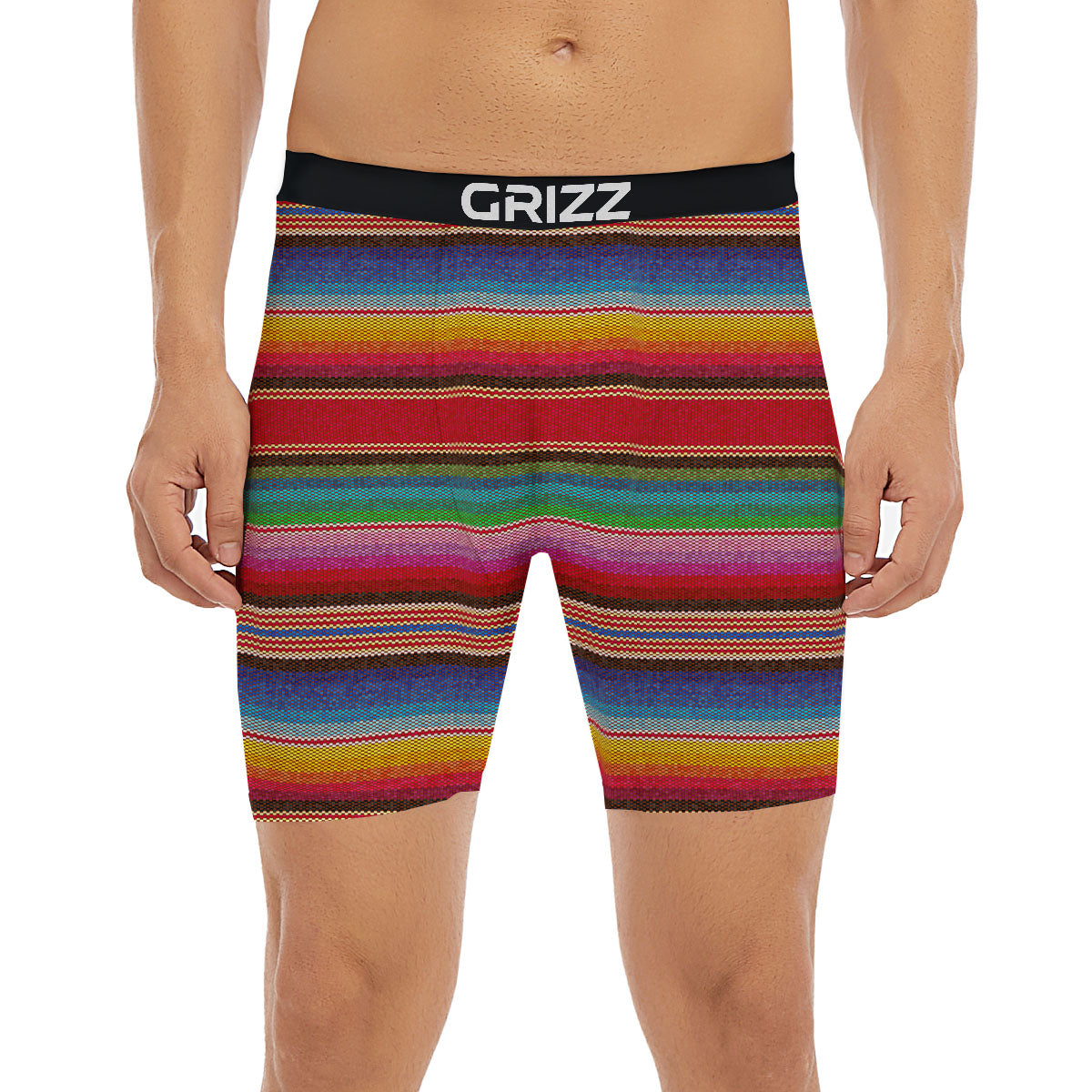 Serape Blanket Ethnic Print Pattern Boxer Briefs-grizzshop