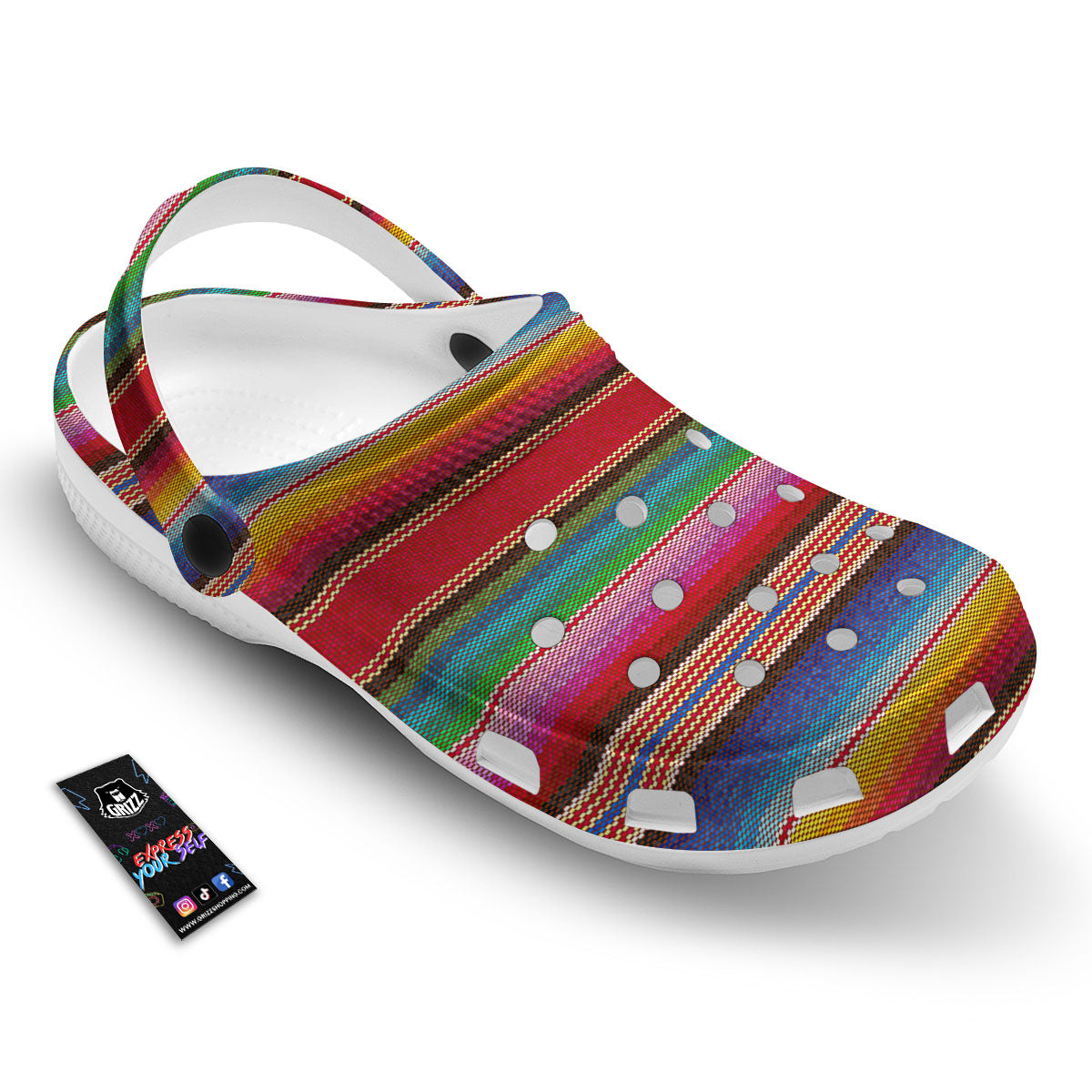 Serape Blanket Ethnic Print Pattern Clog-grizzshop