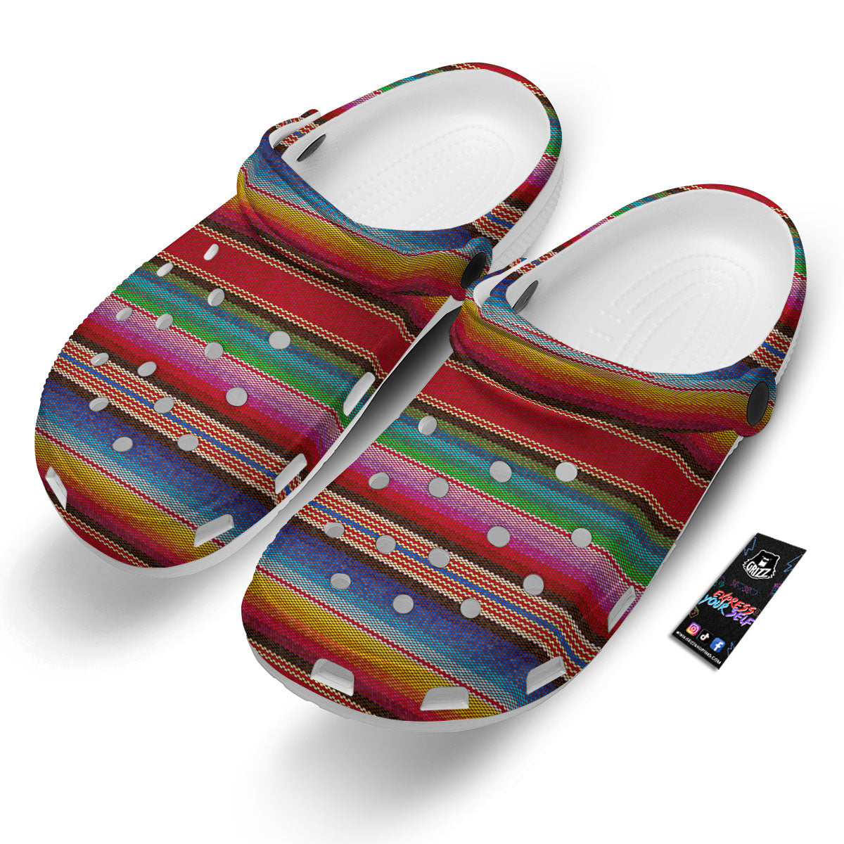 Serape Blanket Ethnic Print Pattern Clog-grizzshop
