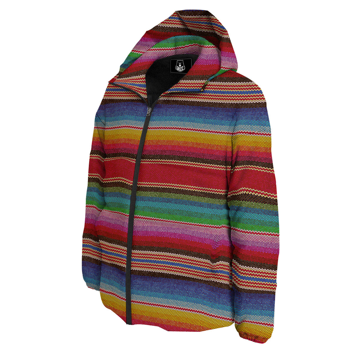 Serape Blanket Ethnic Print Pattern Down Jacket-grizzshop