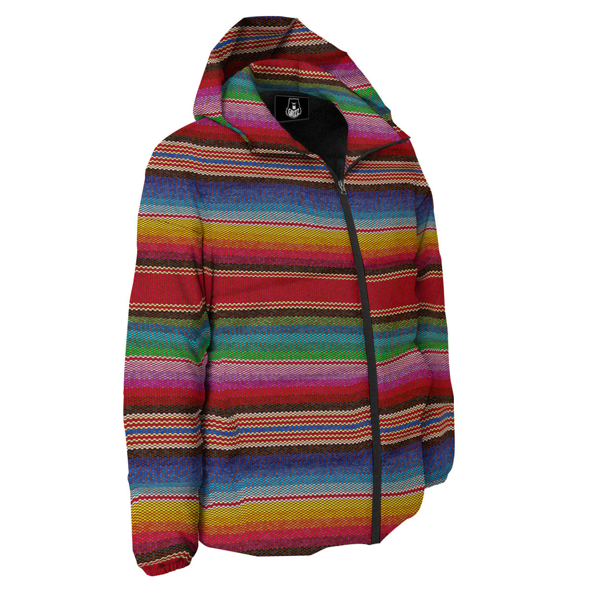 Serape Blanket Ethnic Print Pattern Down Jacket-grizzshop
