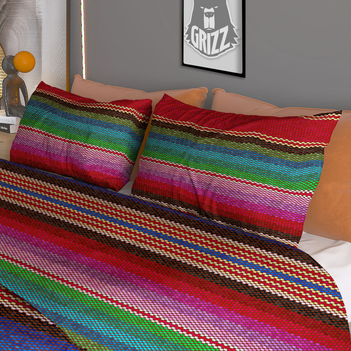 Serape Blanket Ethnic Print Pattern Duvet Cover Bedding Set