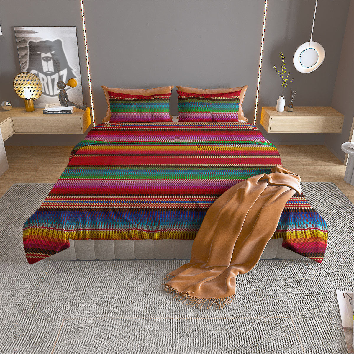 Serape Blanket Ethnic Print Pattern Duvet Cover Bedding Set