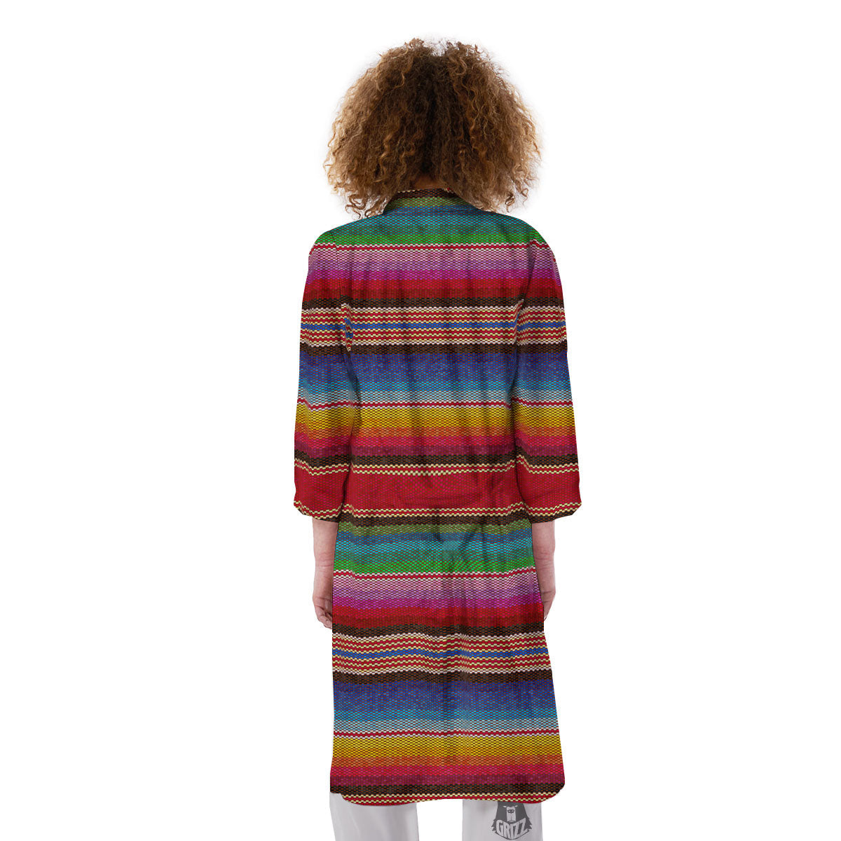 Serape Blanket Ethnic Print Pattern Kimono-grizzshop