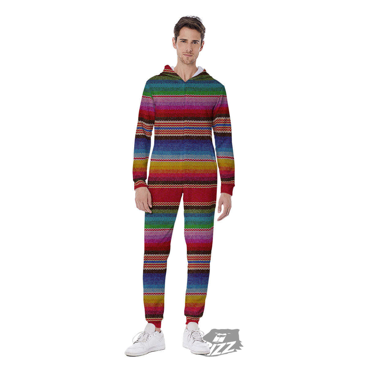 Serape Blanket Ethnic Print Pattern Men's Jumpsuit-grizzshop