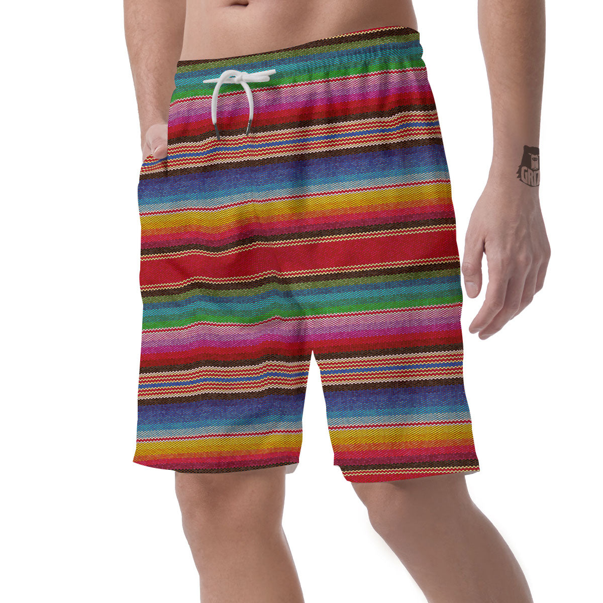 Serape Blanket Ethnic Print Pattern Men's Shorts-grizzshop