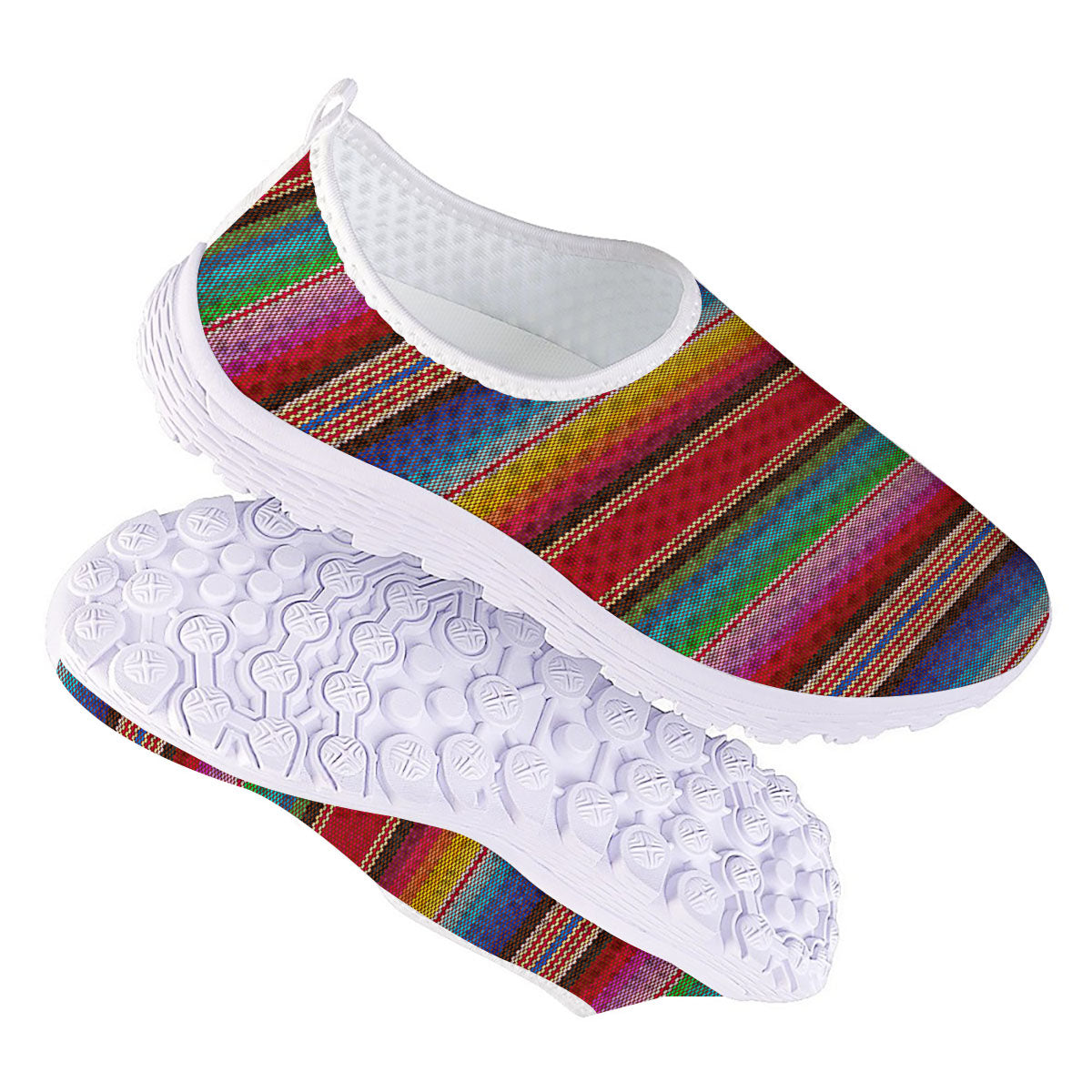 Serape Blanket Ethnic Print Pattern Nurse Shoes-grizzshop