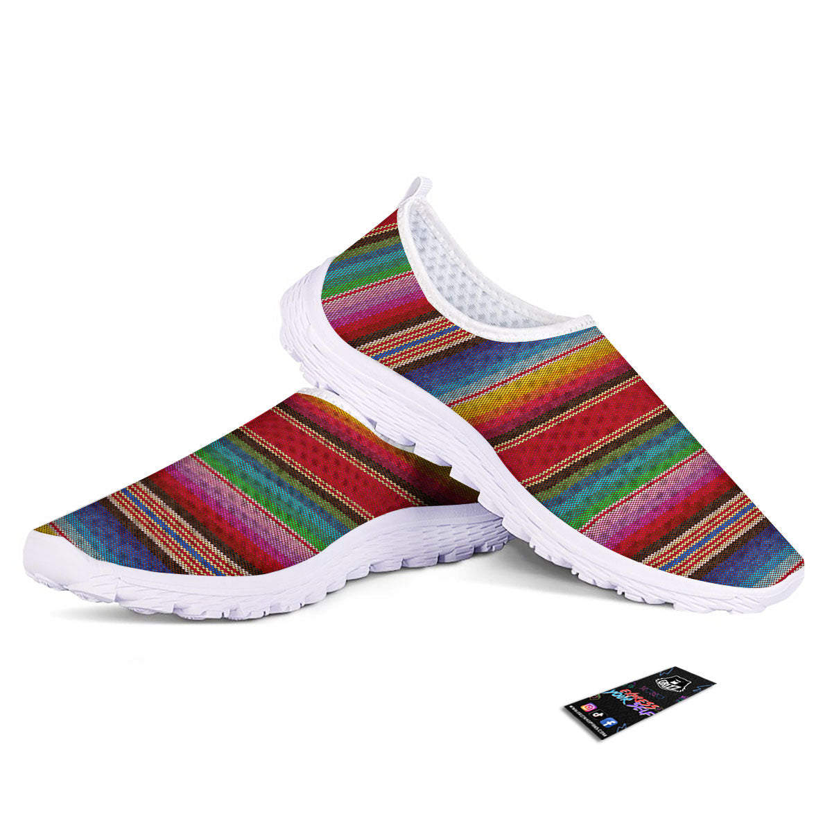 Serape Blanket Ethnic Print Pattern Nurse Shoes-grizzshop