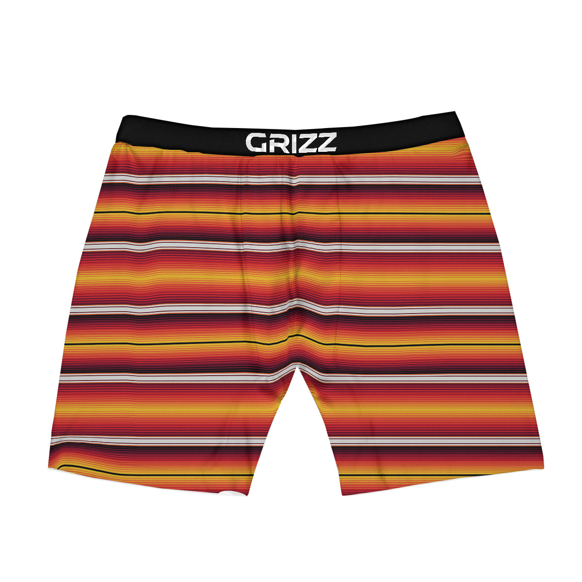 Serape Ethnic Boho Stripes Mexican Black Orange Print Boxer Briefs-grizzshop