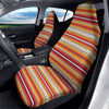 Serape Ethnic Boho Stripes Mexican Orange Print Car Seat Covers-grizzshop