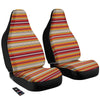 Serape Ethnic Boho Stripes Mexican Orange Print Car Seat Covers-grizzshop