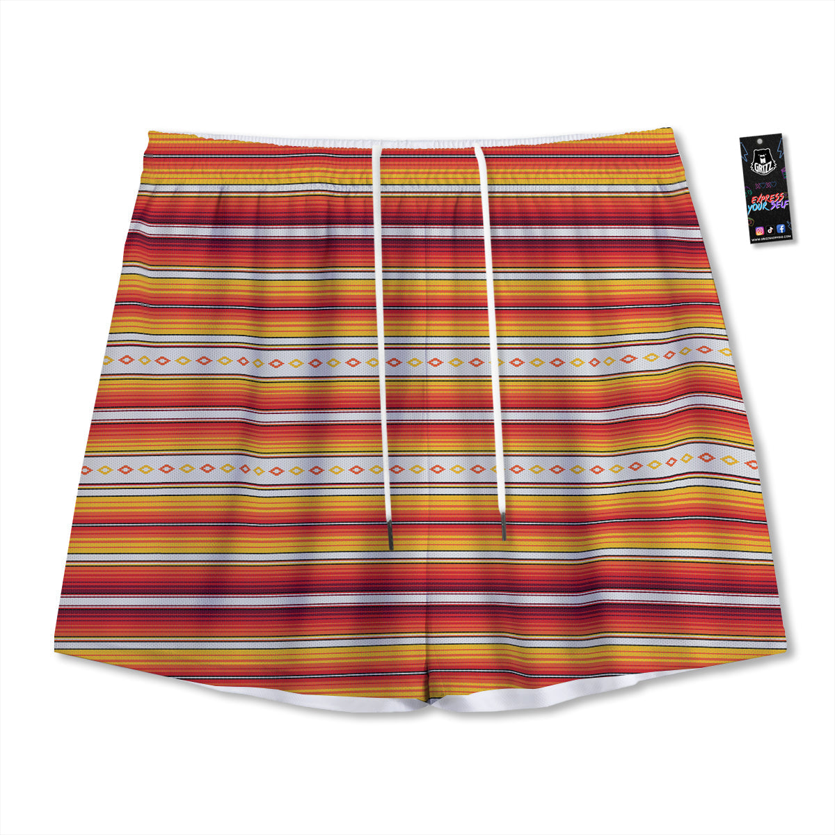 St. Patrick's Day Green Tartan Print Mesh Shorts