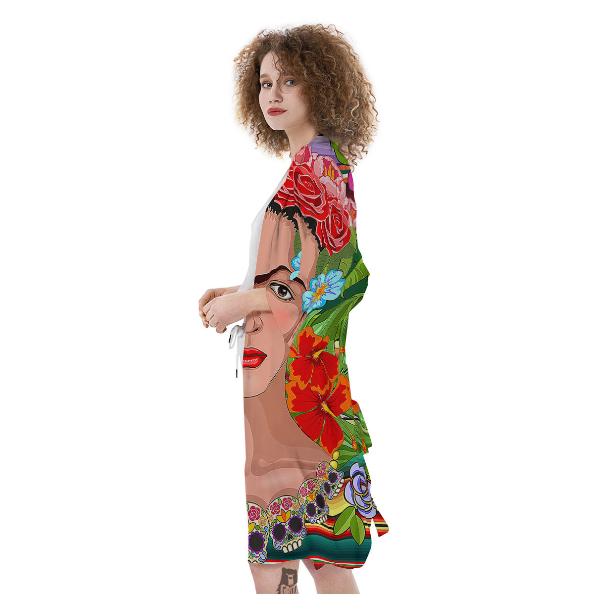 Serape Frida Kahlo Print Kimono-grizzshop