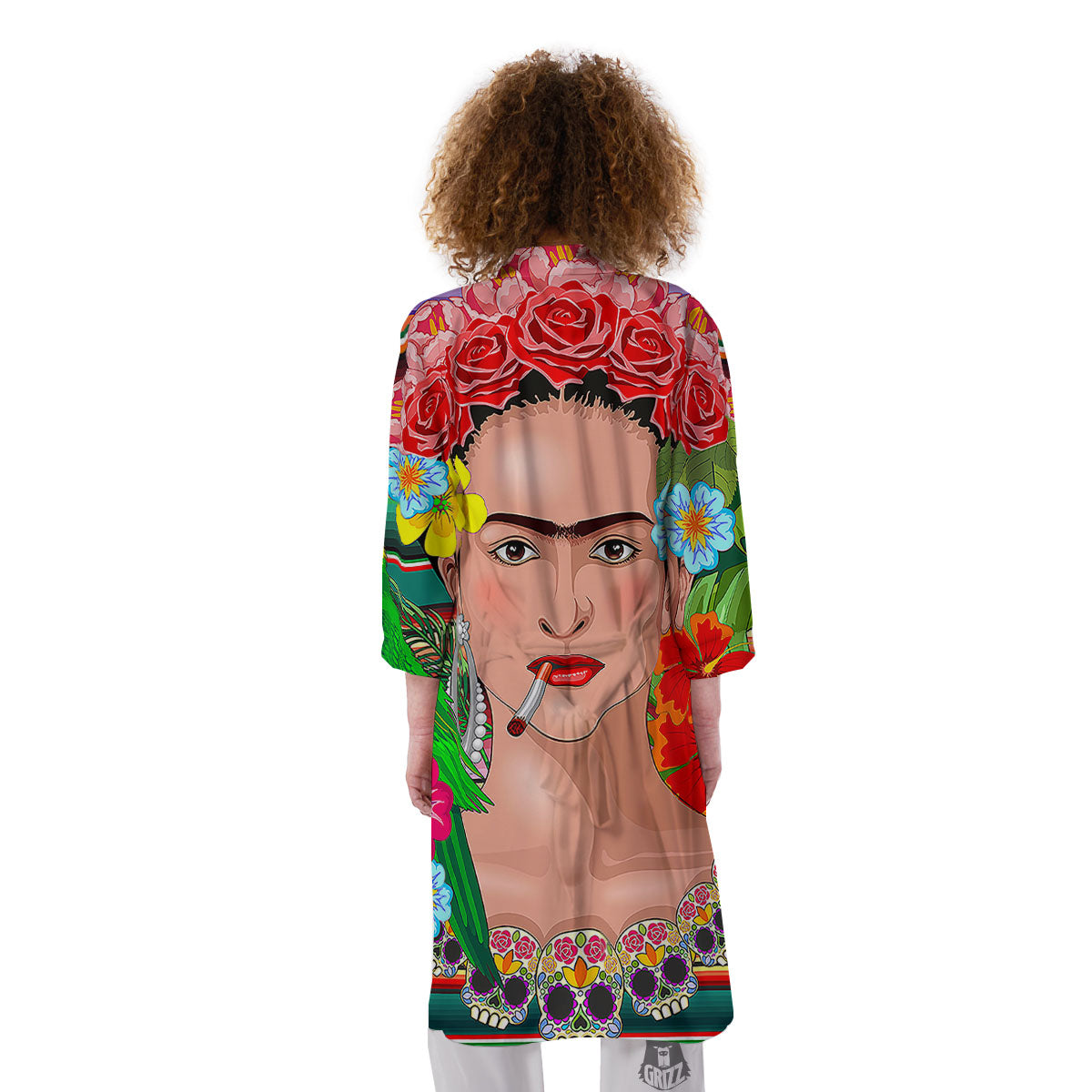Serape Frida Kahlo Print Kimono-grizzshop
