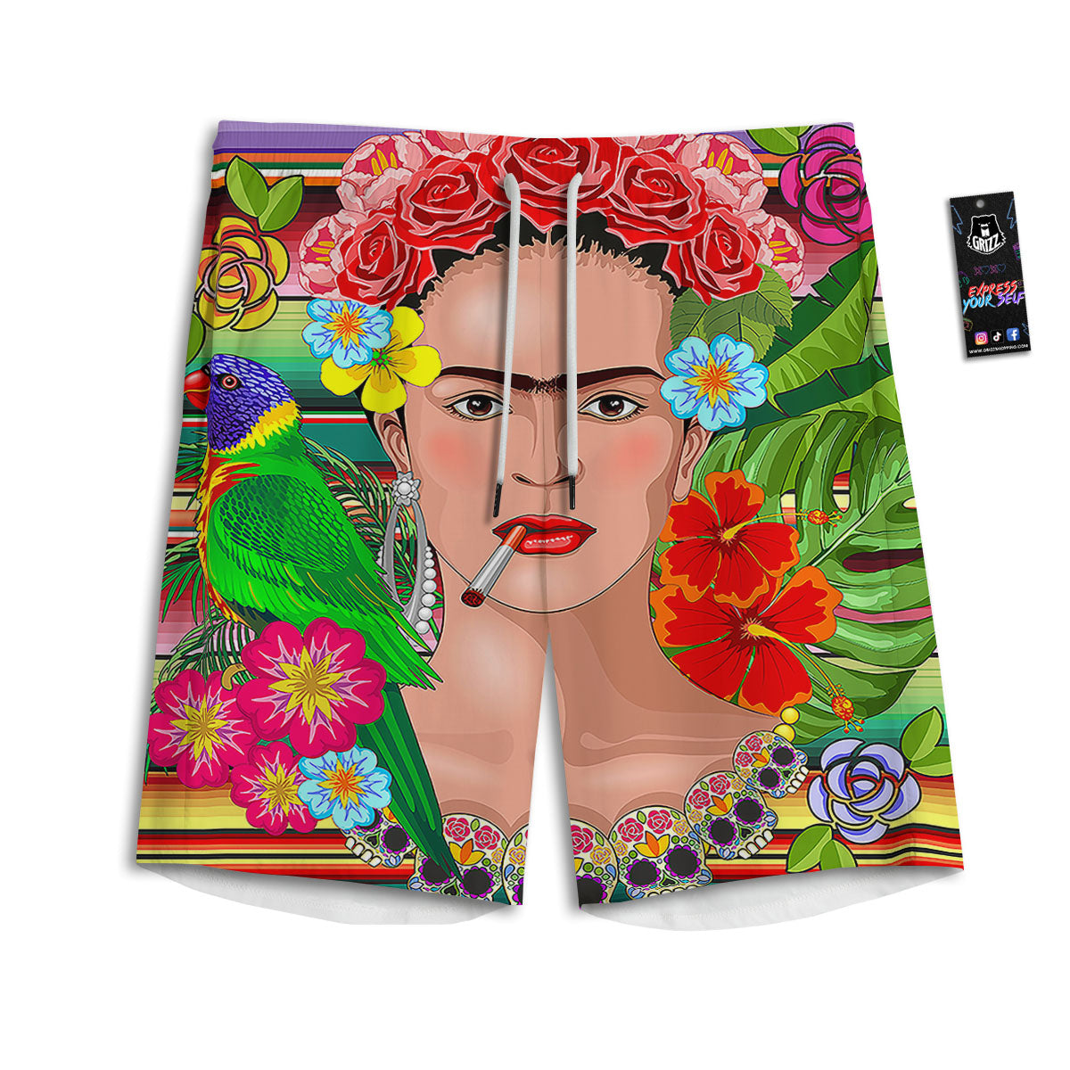 Smiley Faces Halloween Pumpkin Print Men's Athletic Shorts