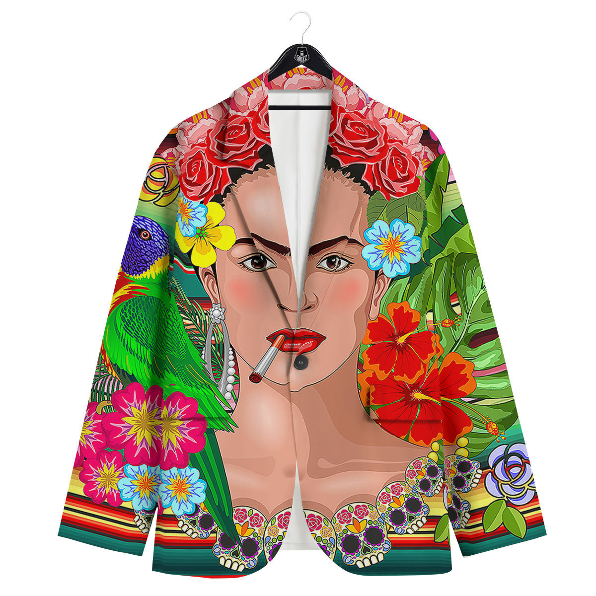 Serape Frida Kahlo Print Men's Sport Coat-grizzshop