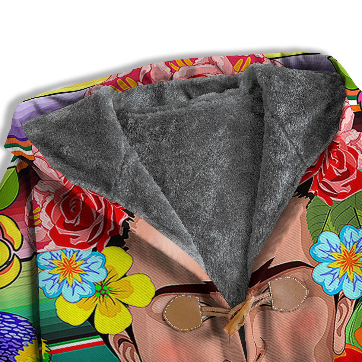 Serape Frida Kahlo Print Men's Windbreaker Jacket-grizzshop