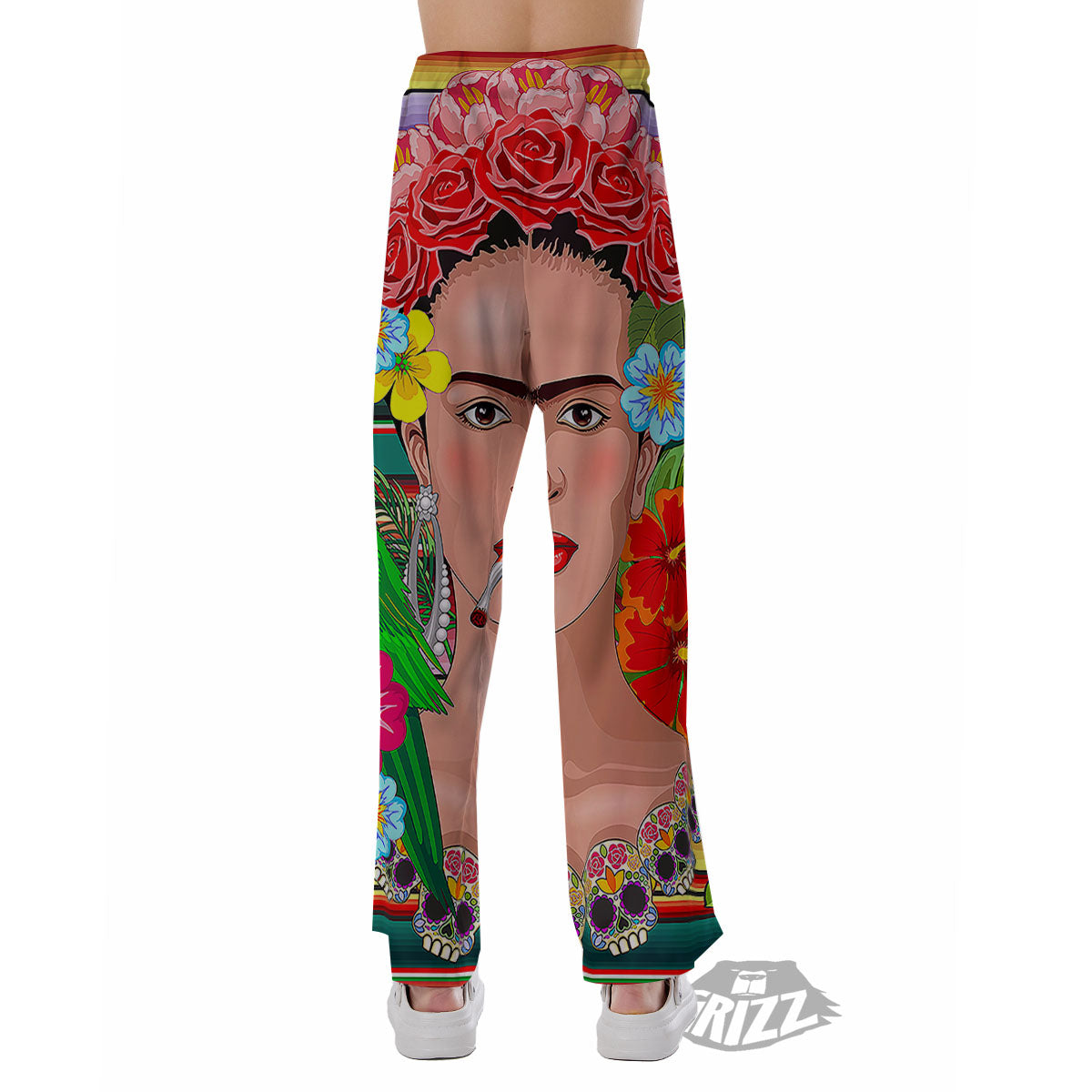 Serape Frida Kahlo Print Pajama Pants-grizzshop
