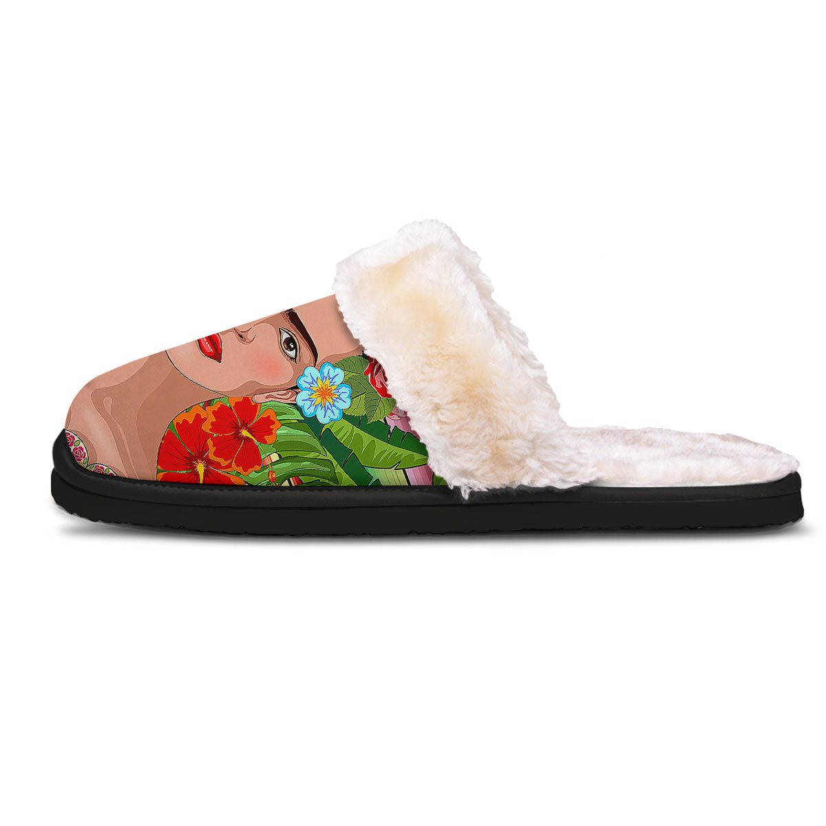Serape Frida Kahlo Print Slippers-grizzshop