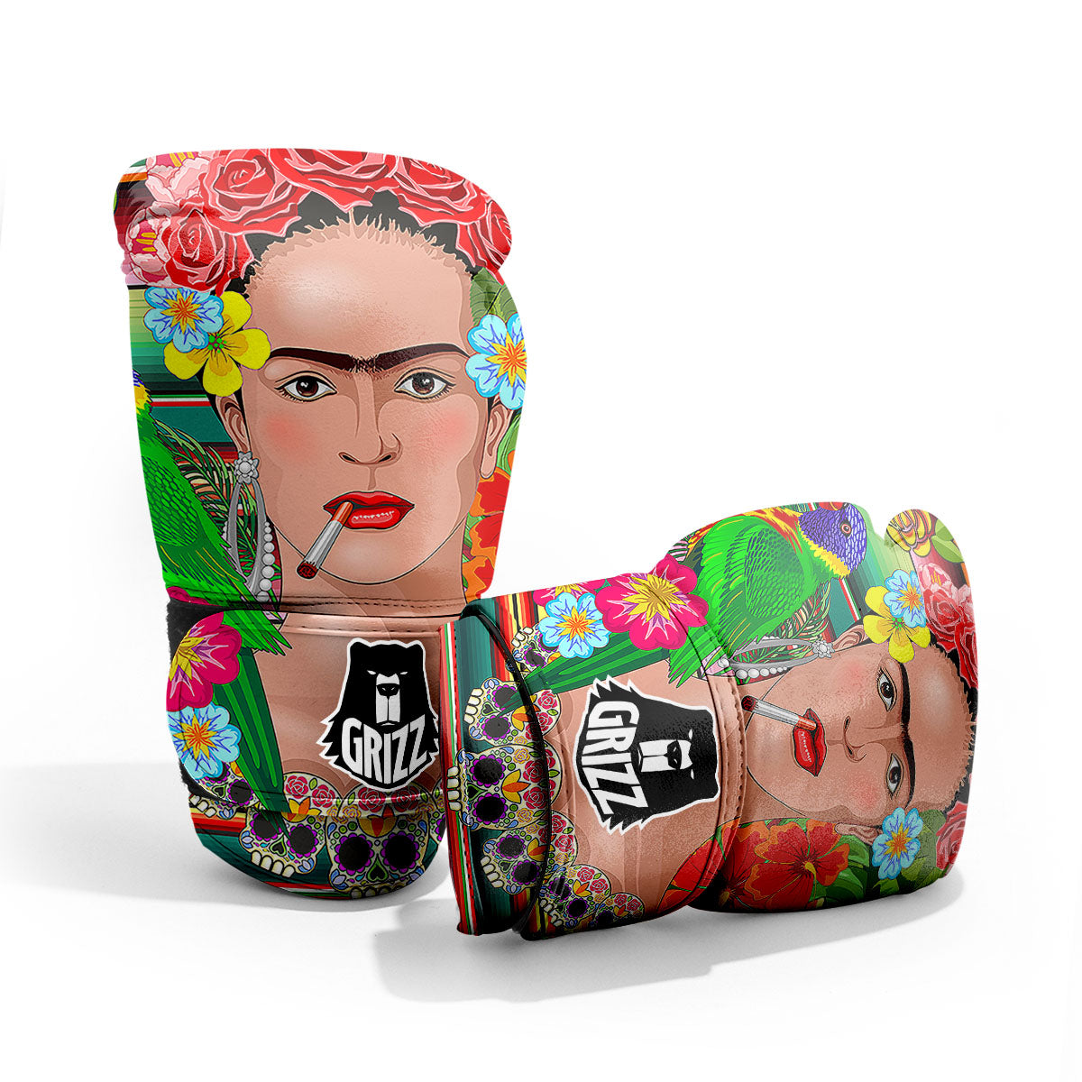 Serape Frida Kahlo Print Pro Boxing Glove