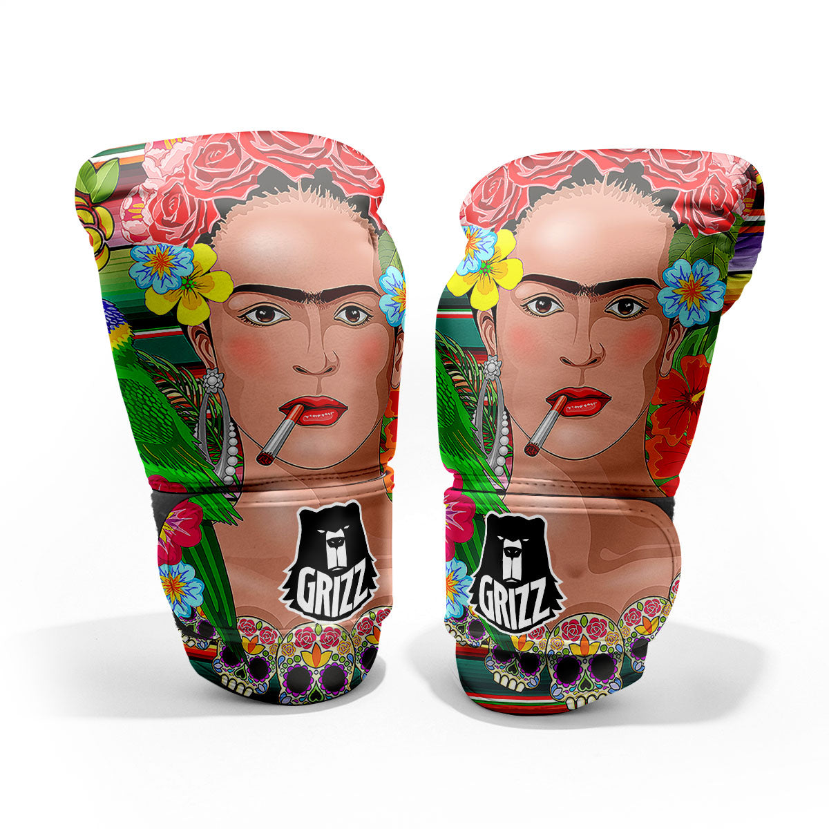 Serape Frida Kahlo Print Pro Boxing Glove