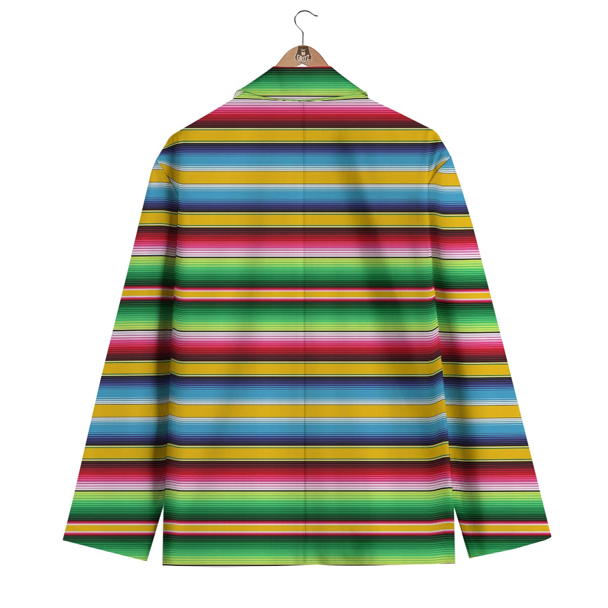 Serape Mexican Blanket Baja Pattern Print Men's Blazer-grizzshop
