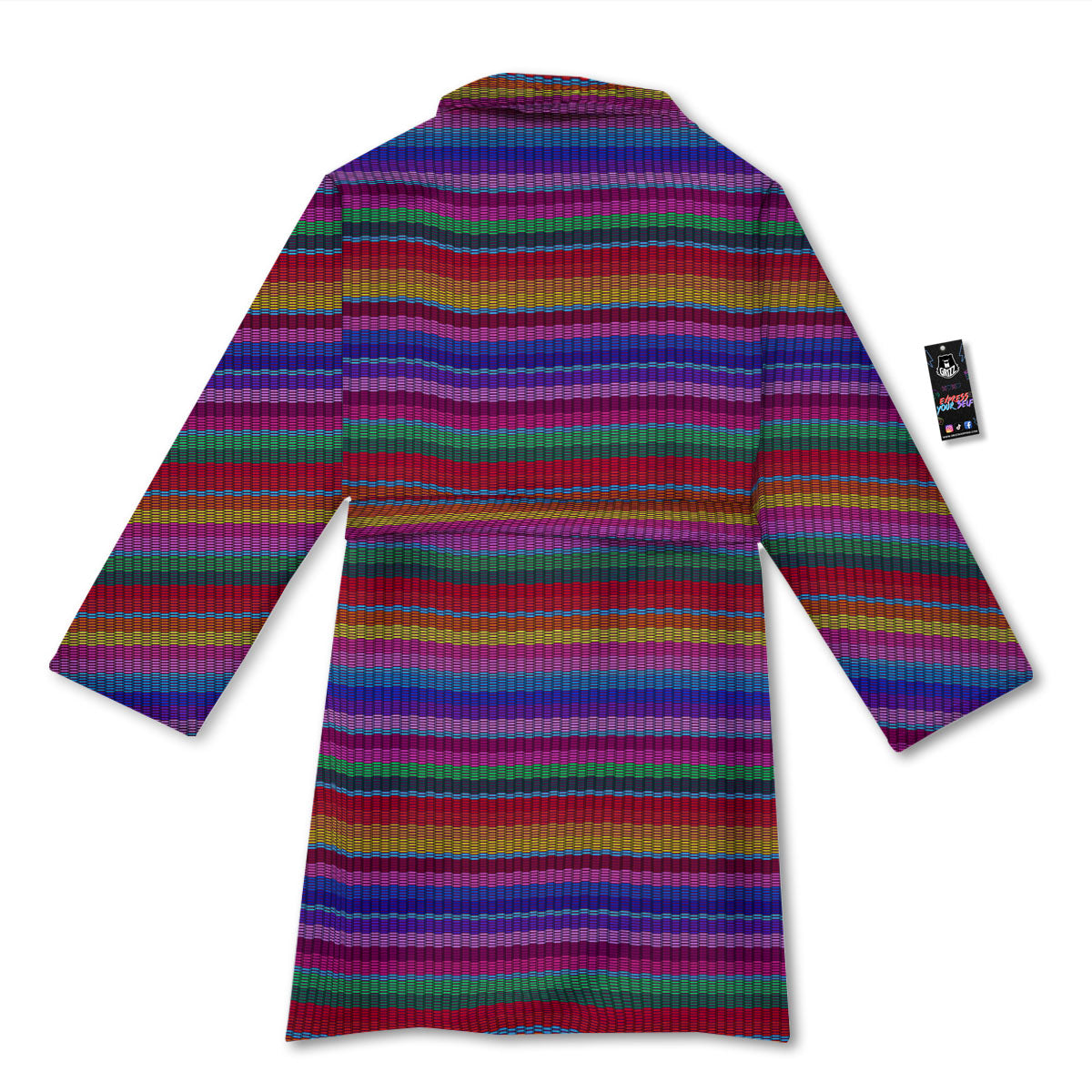 Serape Mexican Colorful Print Pattern Bathrobe-grizzshop
