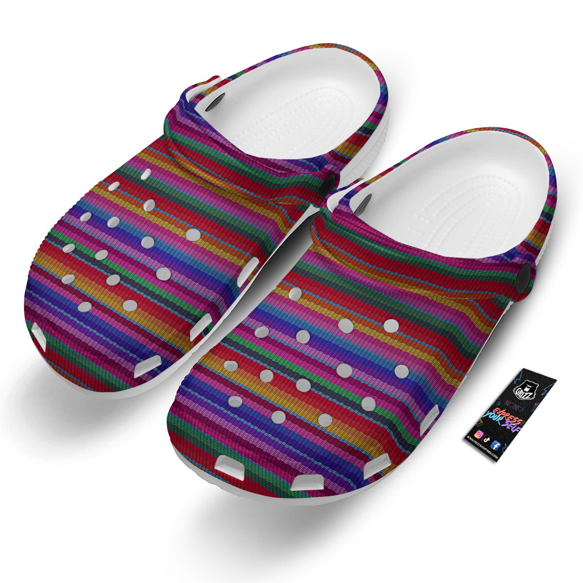 Serape Mexican Colorful Print Pattern Clog-grizzshop