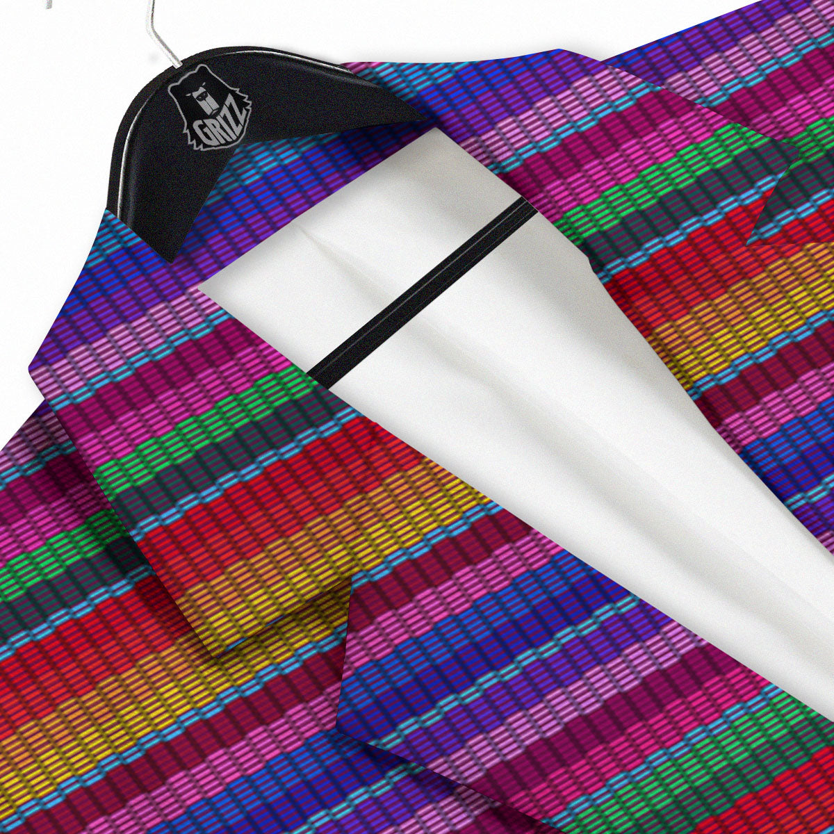 Serape Mexican Colorful Print Pattern Men's Sport Coat-grizzshop