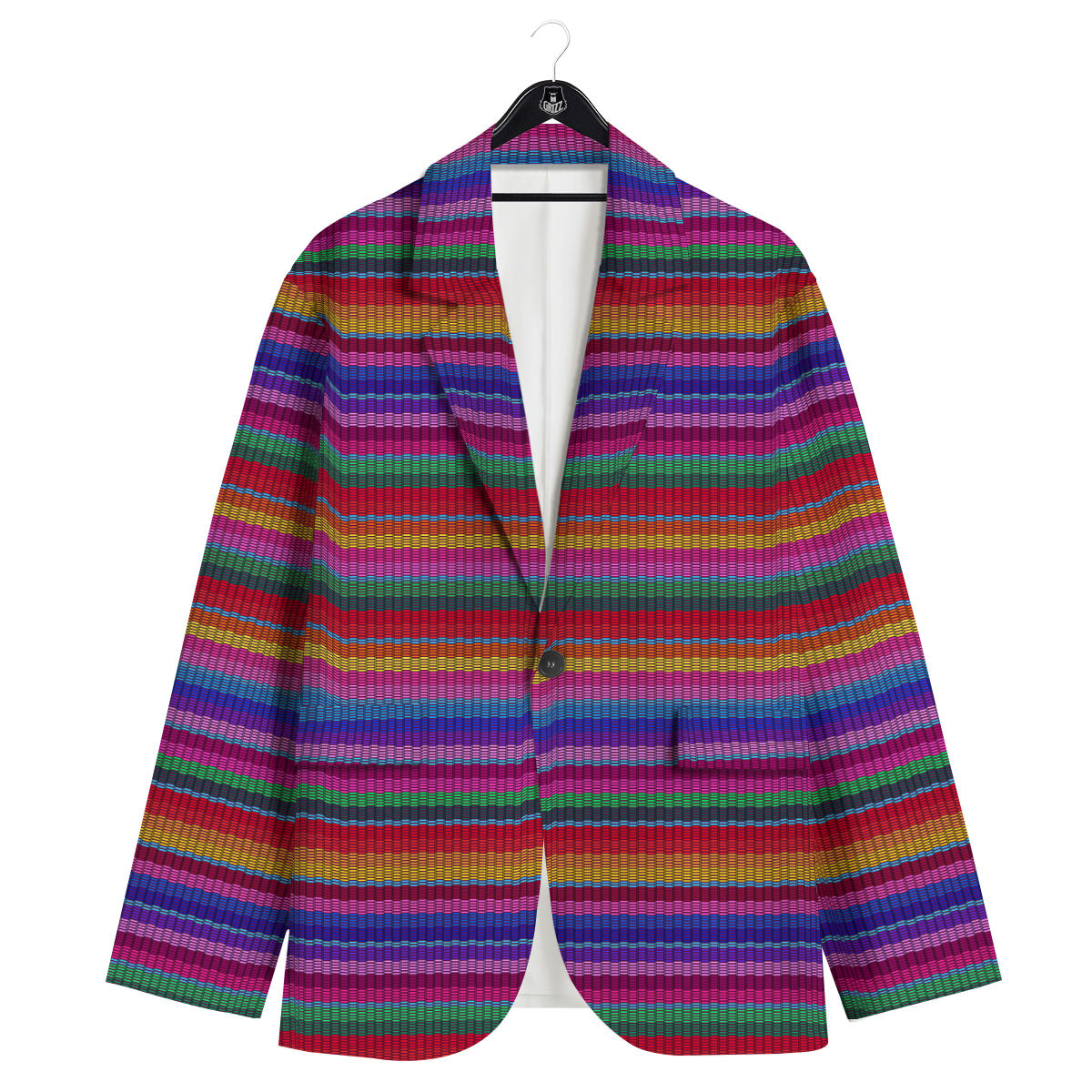Serape Mexican Colorful Print Pattern Men's Sport Coat-grizzshop