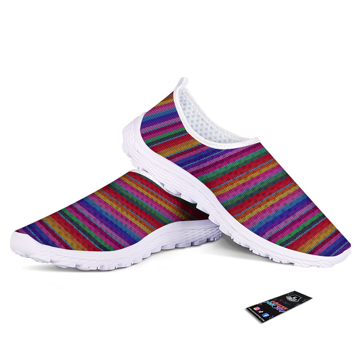 Serape Mexican Colorful Print Pattern Nurse Shoes-grizzshop