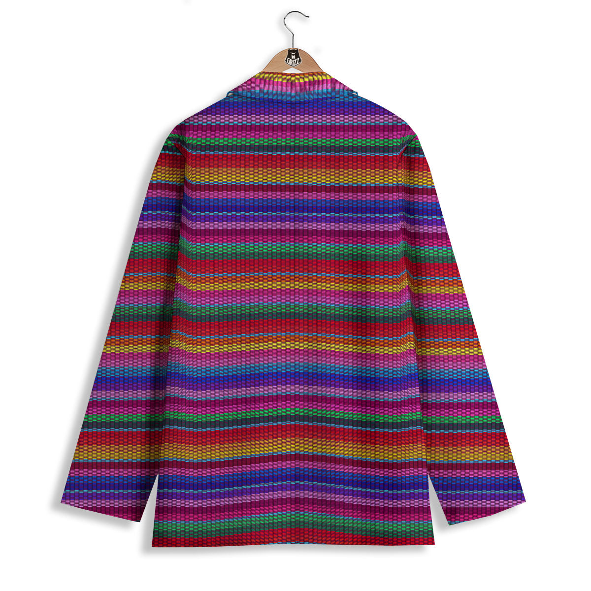 Serape Mexican Colorful Print Pattern Women's Blazer-grizzshop
