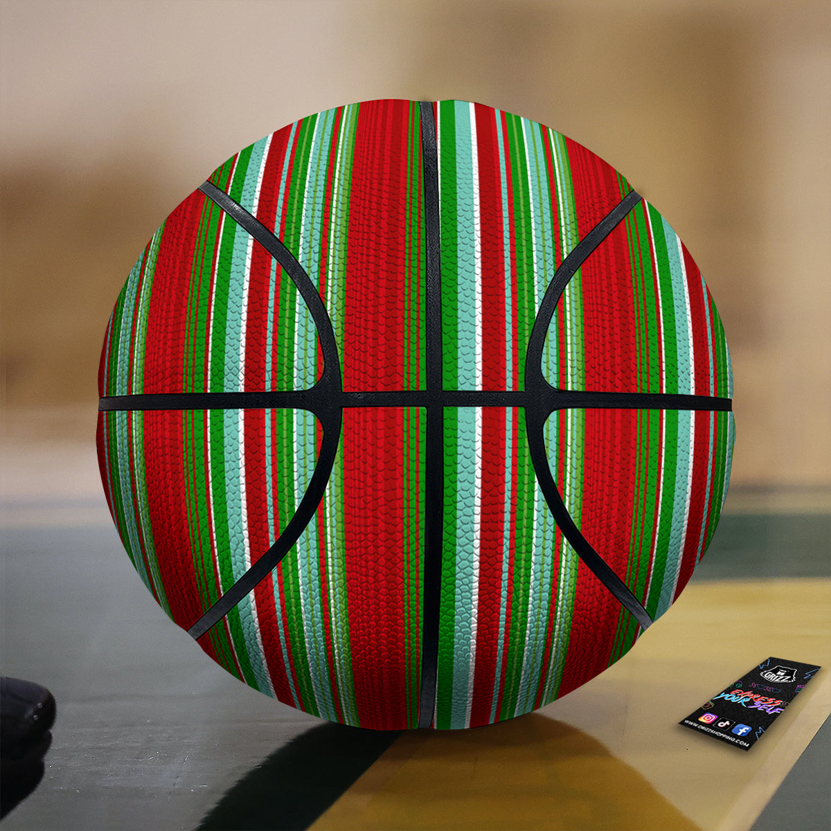 Serape Mexican Vintage Print Pattern Basketball
