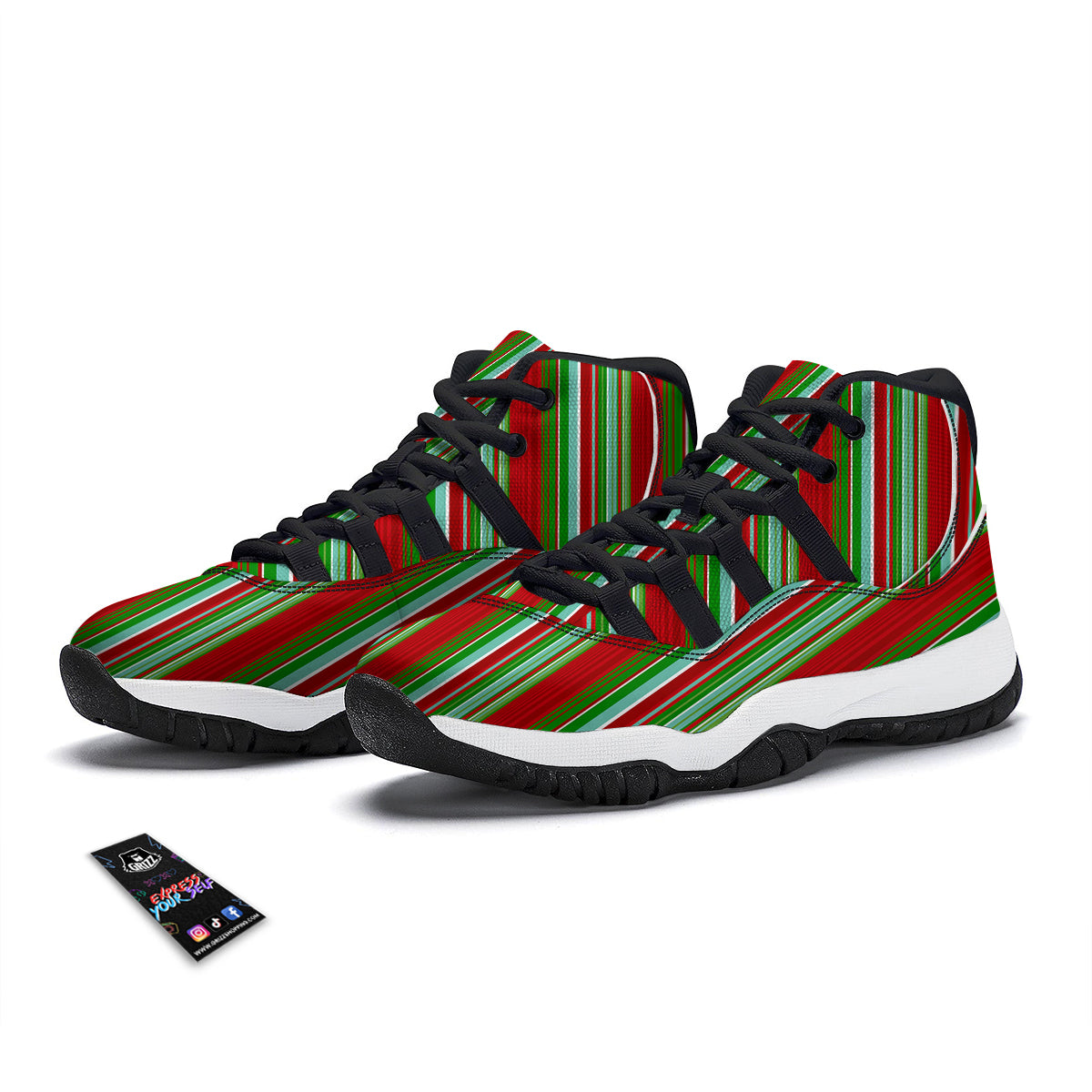 Serape Mexican Vintage Print Pattern Black Bball Shoes-grizzshop
