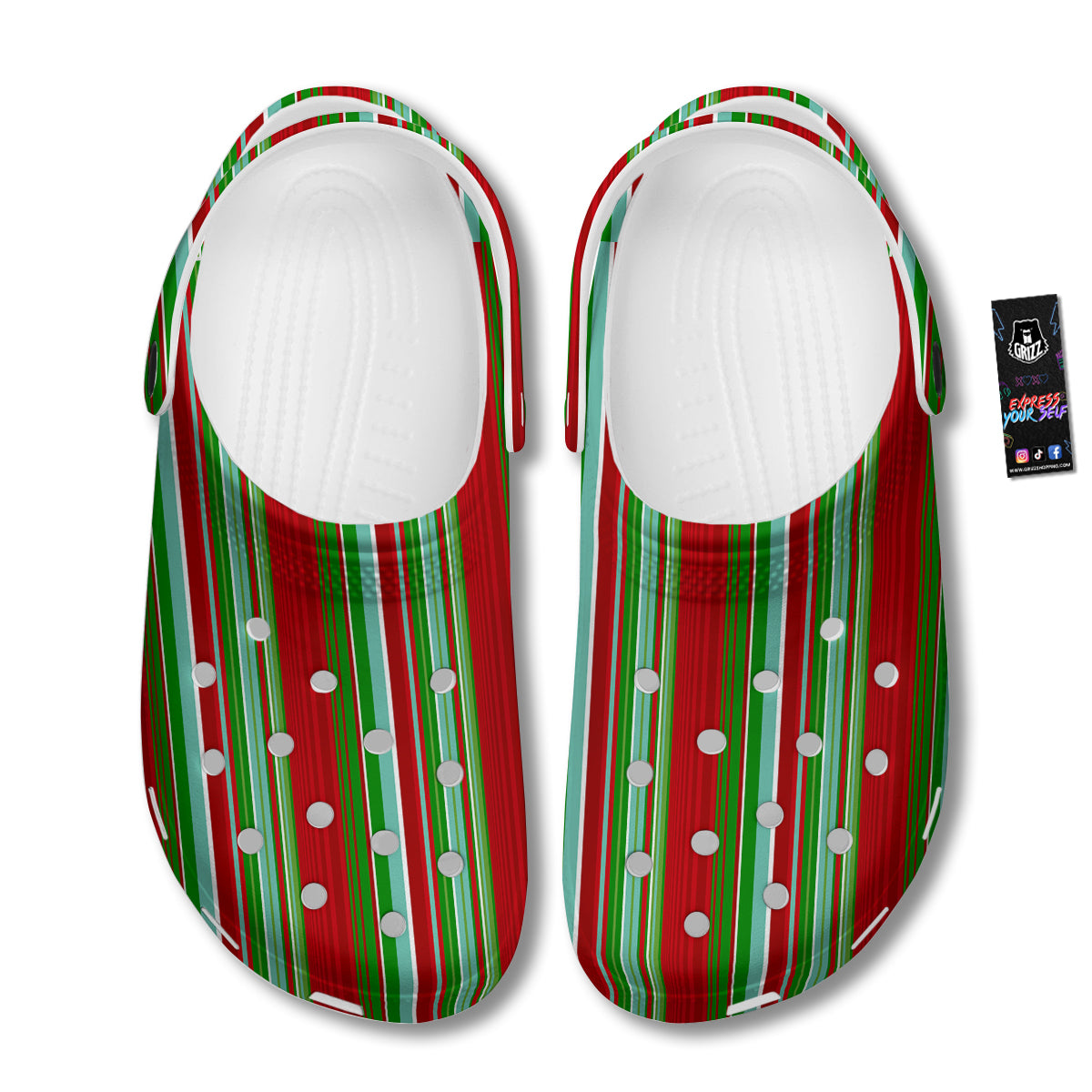 Serape Mexican Vintage Print Pattern Clog-grizzshop