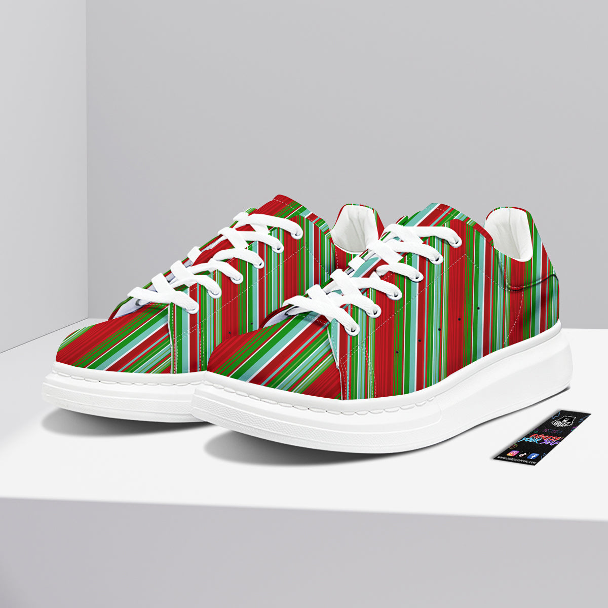 Serape Mexican Vintage Print Pattern Platform Shoes-grizzshop