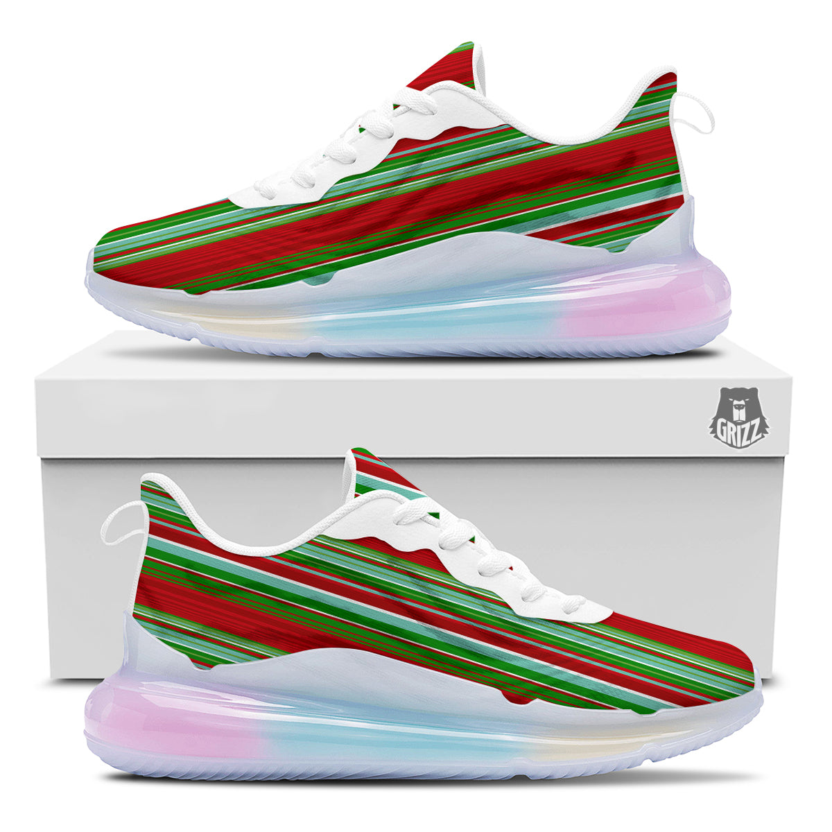 Serape Mexican Vintage Print Pattern Running Sneakers-grizzshop