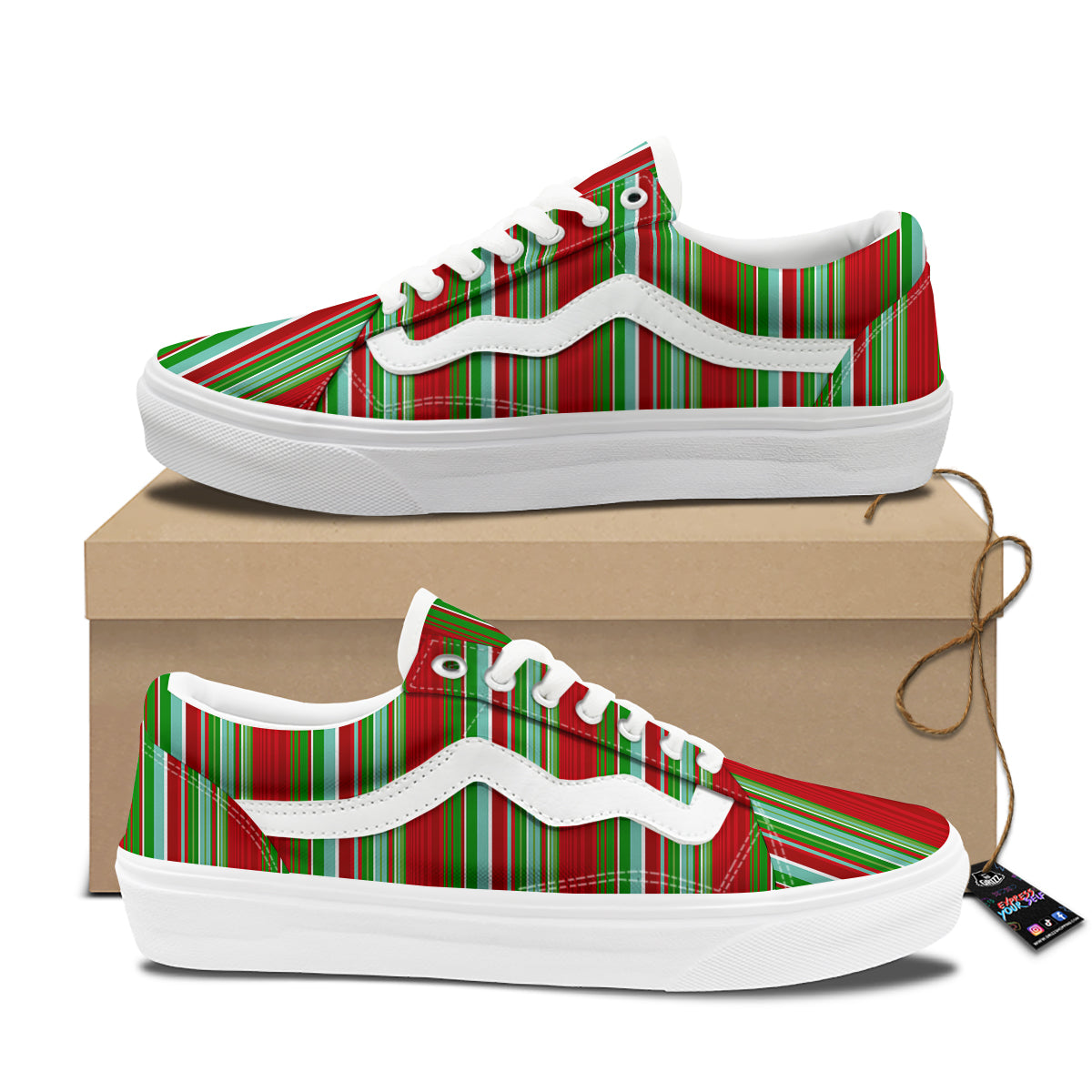 Serape Mexican Vintage Print Pattern Skate Shoes-grizzshop