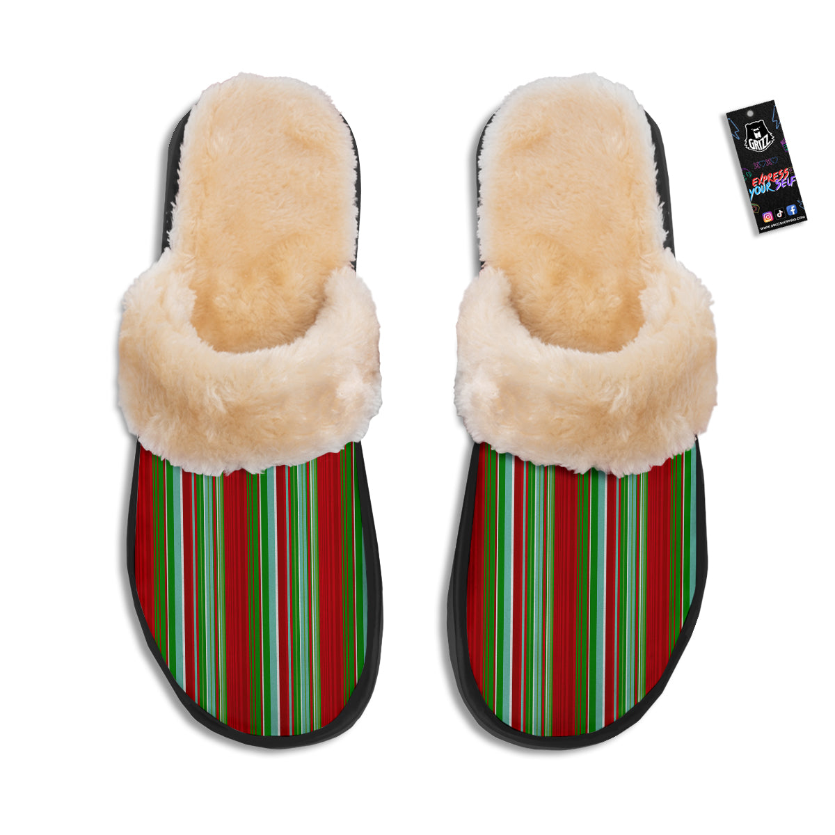 Serape Mexican Vintage Print Pattern Slippers-grizzshop
